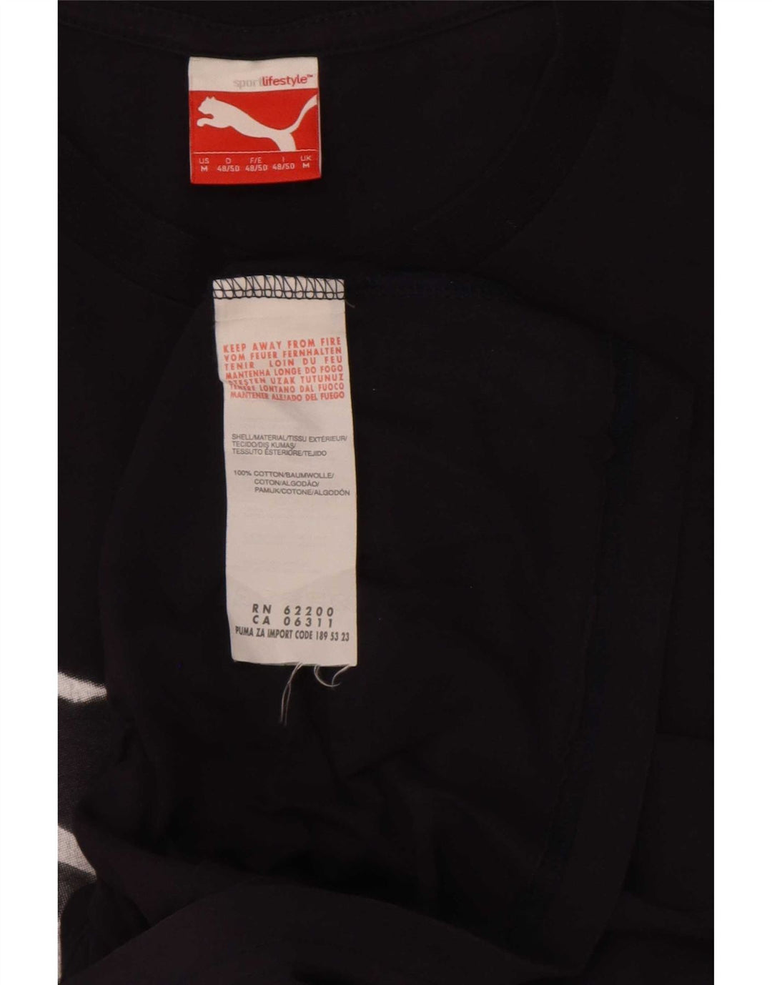 Camiseta masculina Puma Graphic Top Médio Algodão Azul Marinho