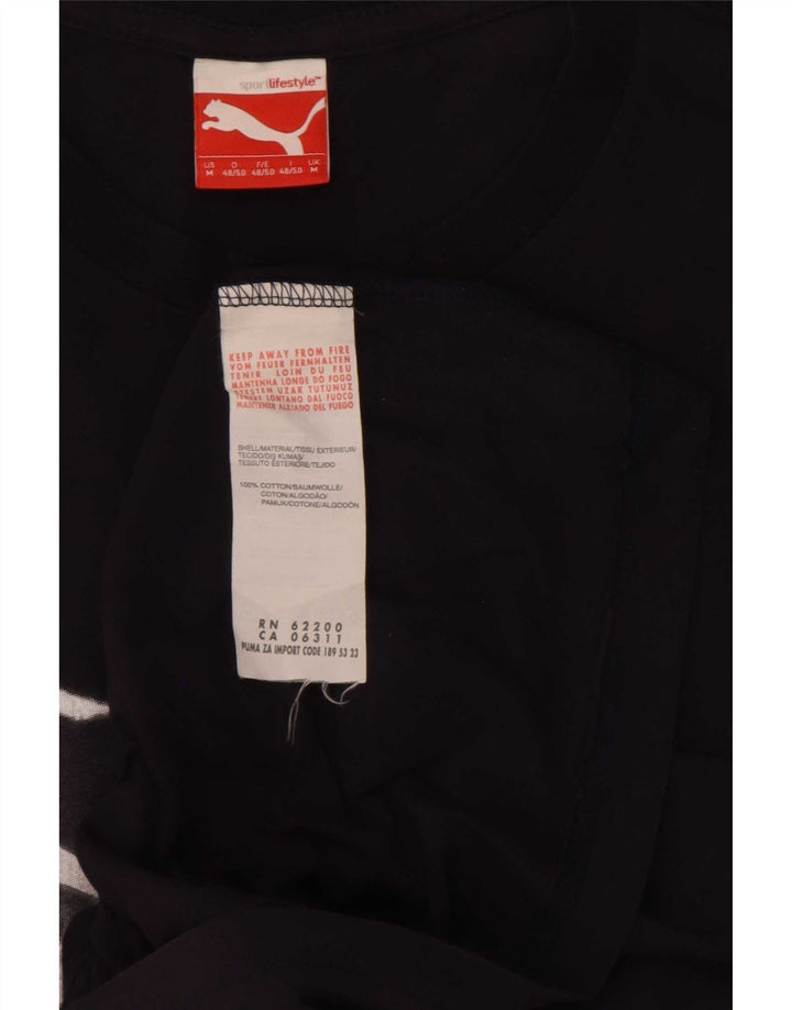Camiseta masculina Puma Graphic Top Médio Algodão Azul Marinho