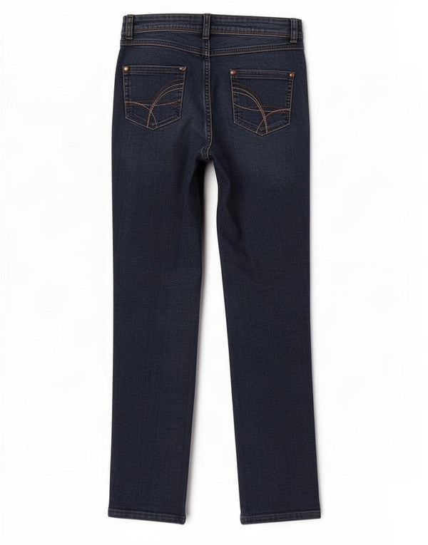 Jeans retos femininos M&Co Reino Unido 8 pequeno W28 L29 azul