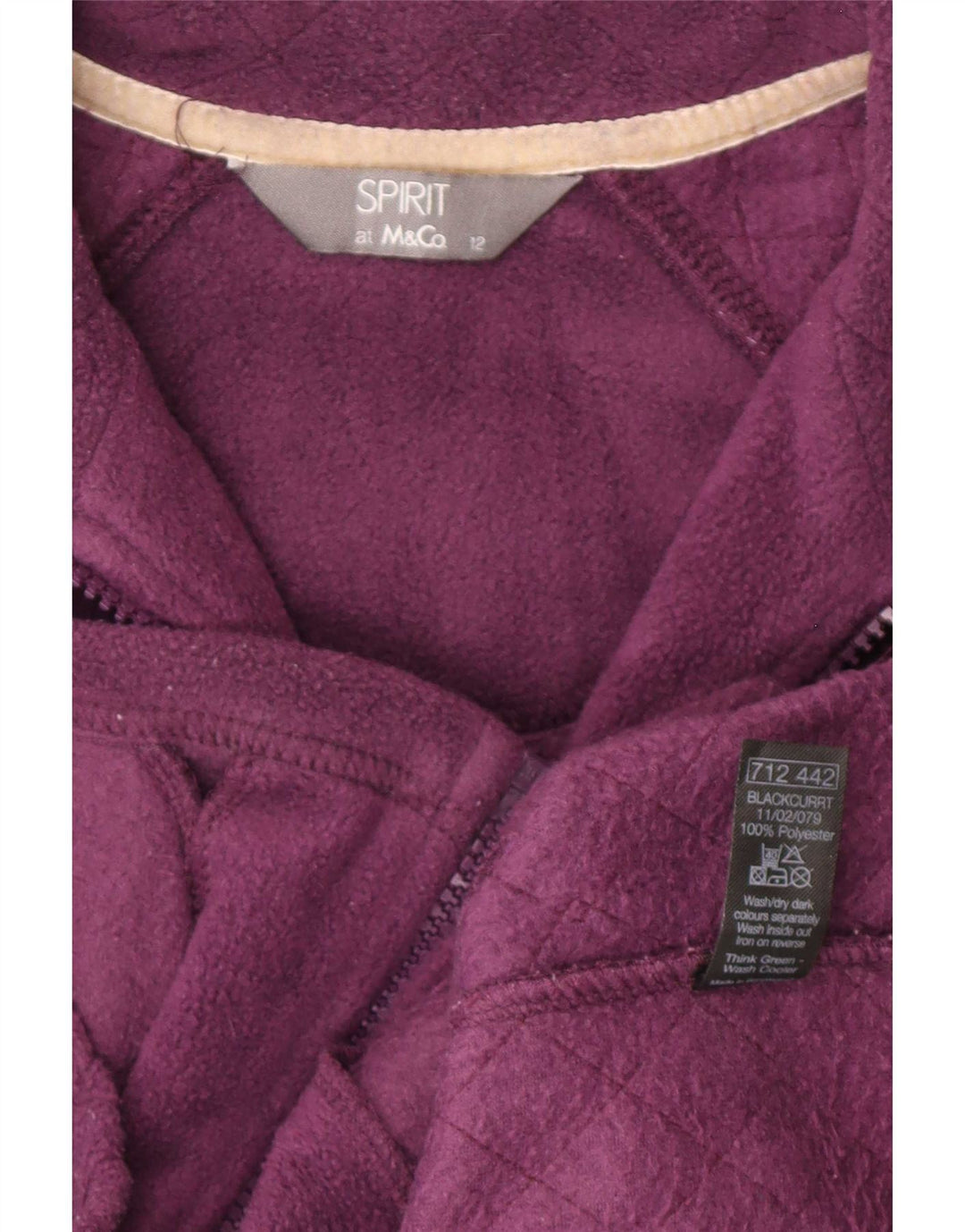Jaqueta de lã feminina M&Co UK 12 poliéster roxo médio