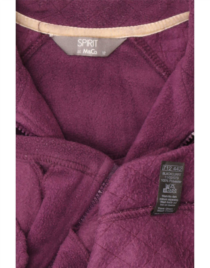 Jaqueta de lã feminina M&Co UK 12 poliéster roxo médio