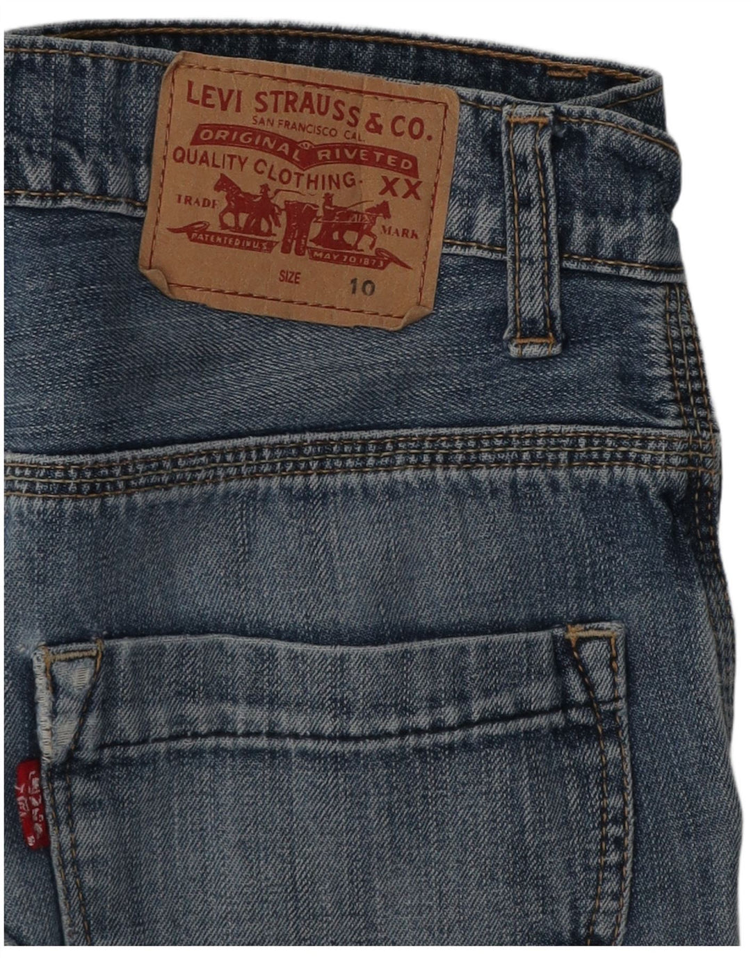 Shorts jeans cargo desgastados para meninos Levi's 9-10 anos W24 azul