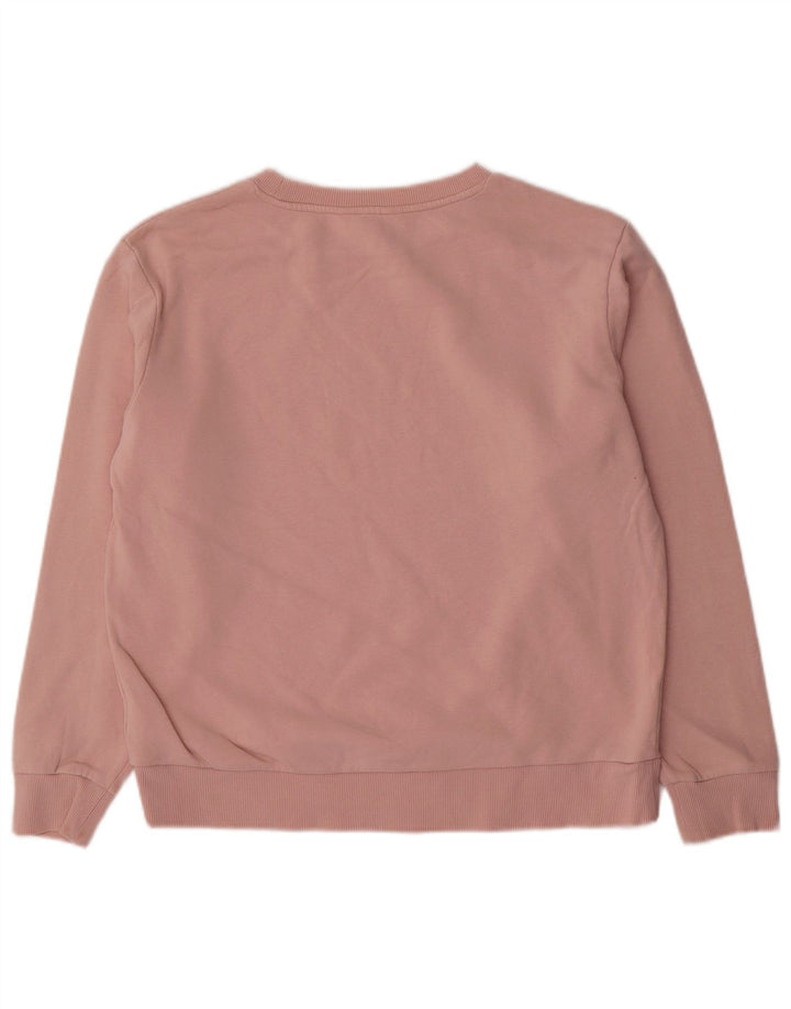 Suéter feminino Marks & Spencer de grandes dimensões Reino Unido 10 algodão rosa pequeno