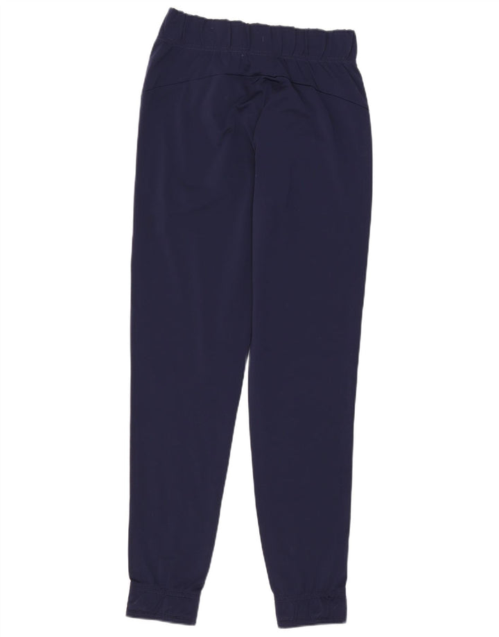 Calça de treino feminina Puma Joggers UK 10 pequeno azul marinho poliéster