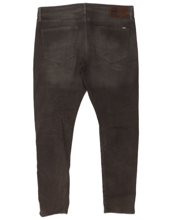 G-Star Masculino Slim Jeans W38 L32 Algodão Cinza