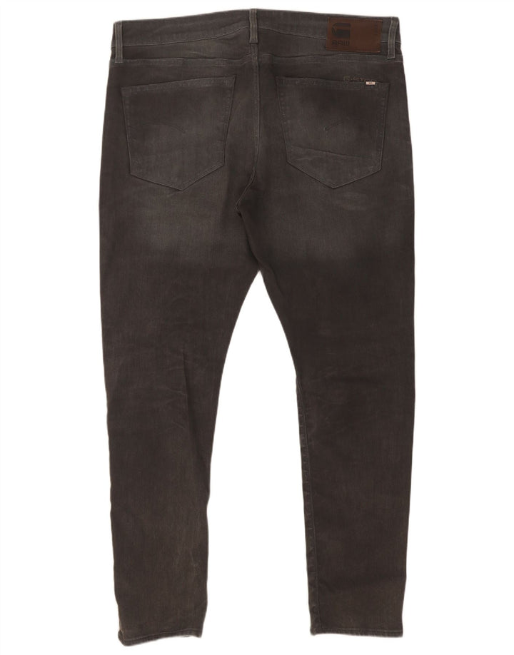 G-Star Masculino Slim Jeans W38 L32 Algodão Cinza