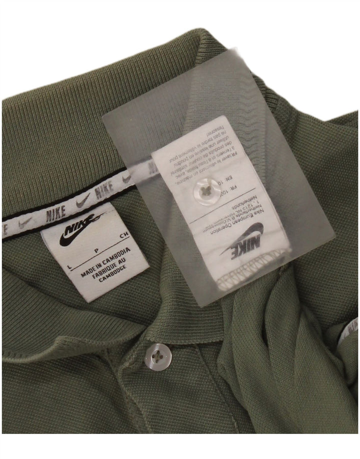 Camisa polo masculina Nike grande algodão verde