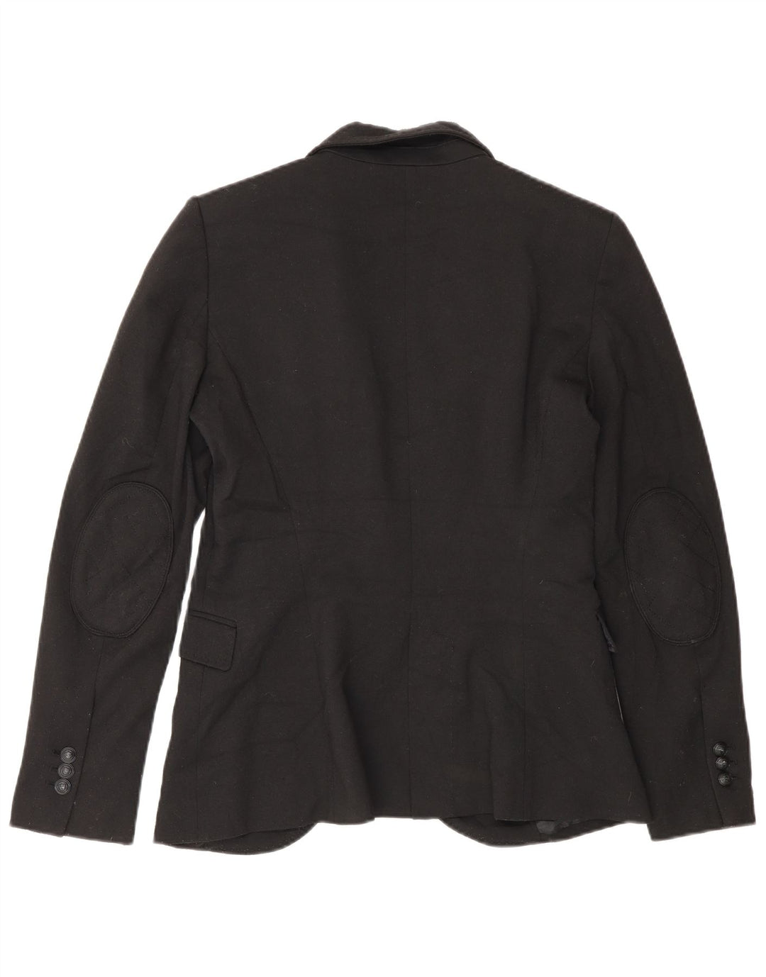 Jaqueta blazer feminina Zara com 1 botão Reino Unido 12 poliéster preto médio