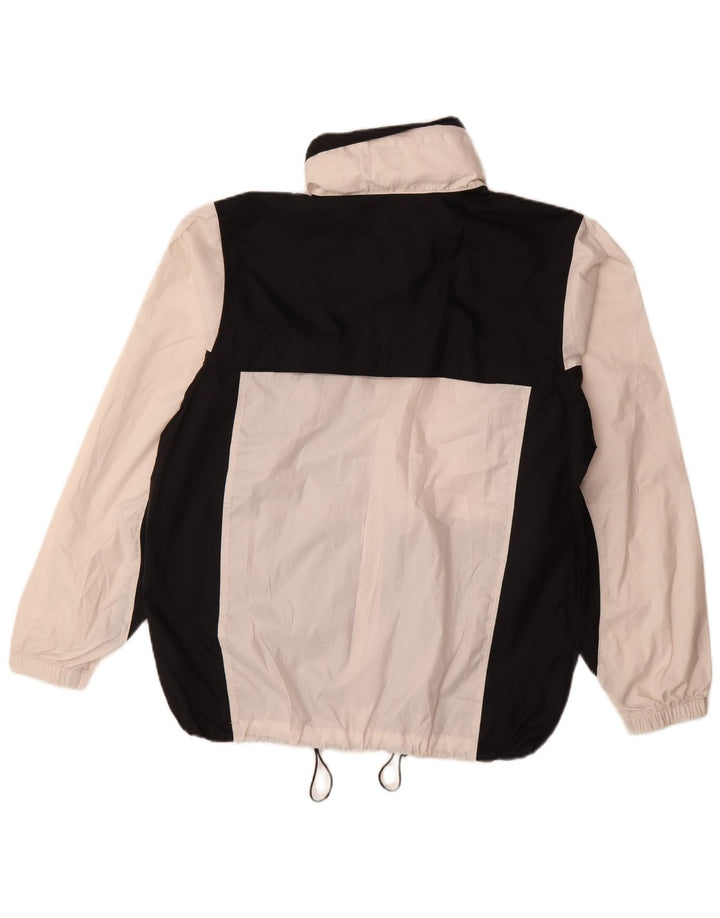 Columbia Jaqueta de chuva masculina com capuz UK 38 Poliéster colorblock branco médio