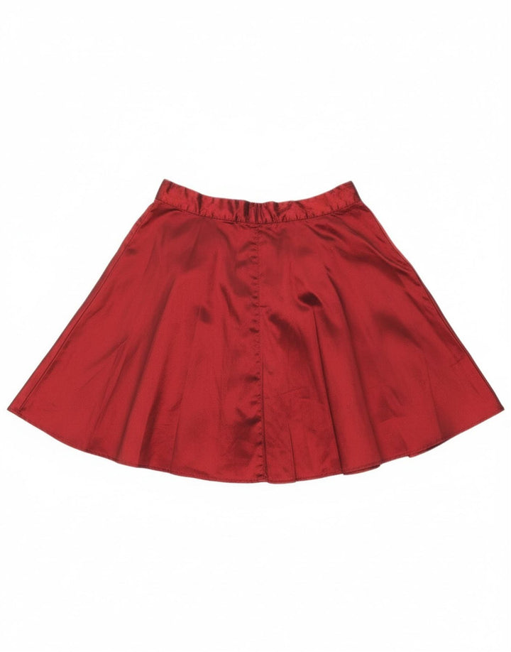 Saia larga feminina vintage W26 pequena Borgonha