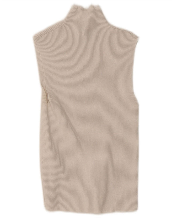 Colete feminino Zara UK 8 pequeno viscose branca