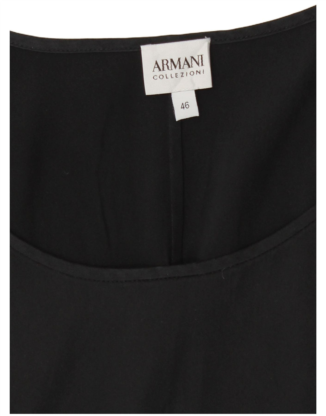 Blusa feminina sem mangas Armani Collezioni Top IT 46 grande preto