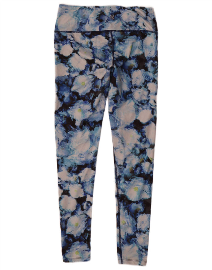 Leggings femininas Athleta UK 10 pequenas poliéster floral multicolorido