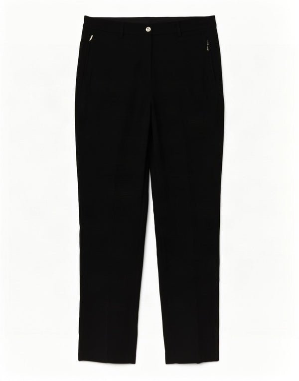 Calça casual feminina Marks & Spencer de cintura alta Reino Unido 12 médio W32 L32 preto