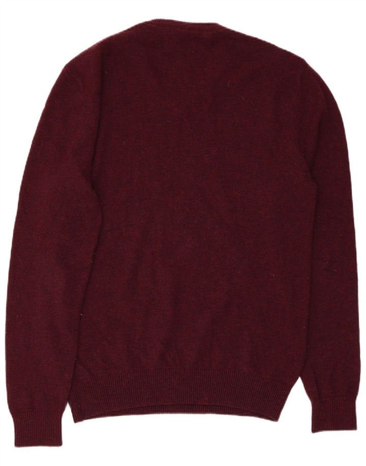 Suéter masculino JACK WILLS com decote em V grande lã merino marrom