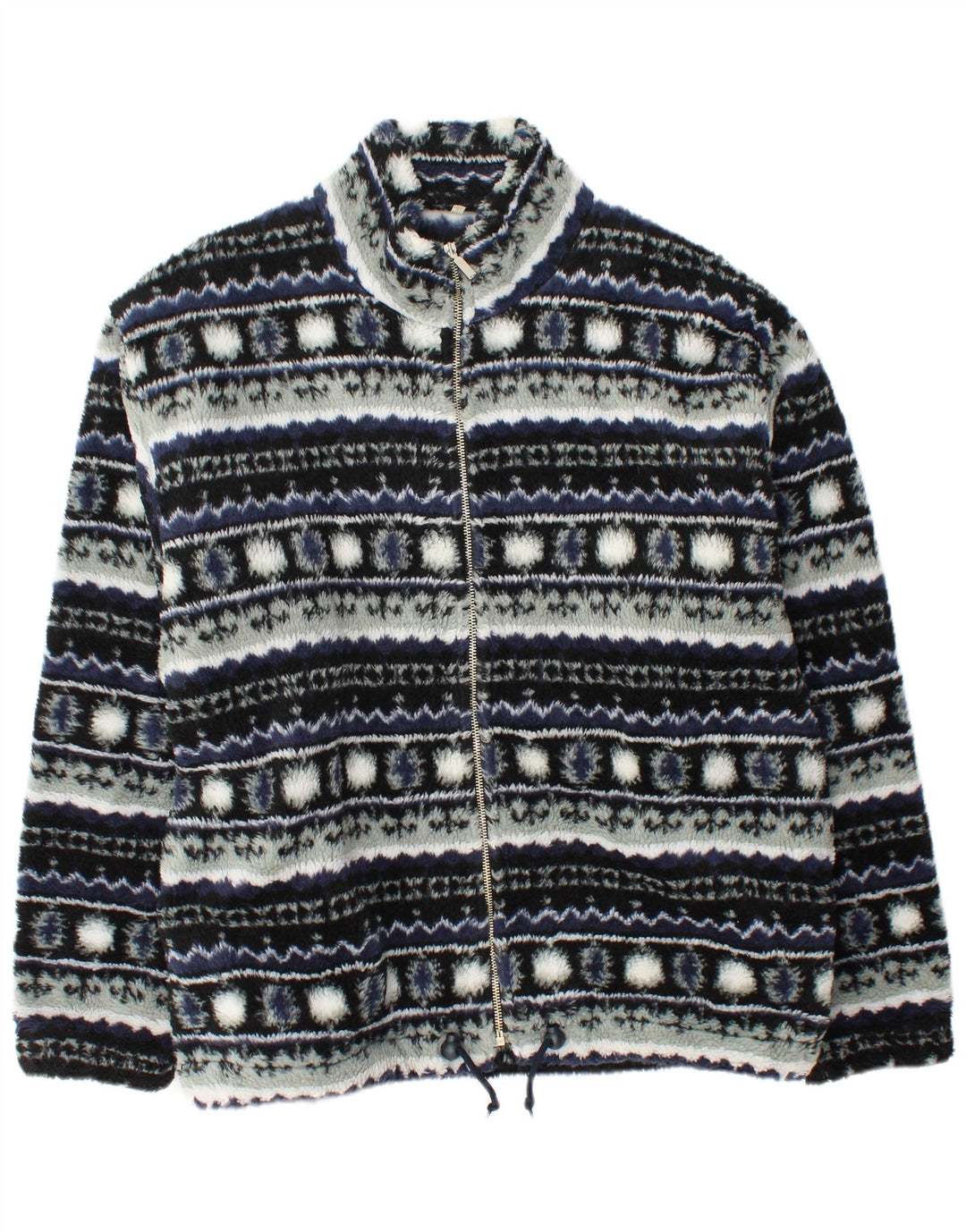 Jaqueta de lã masculina VINTAGE UK 40 grande azul marinho Fair Isle
