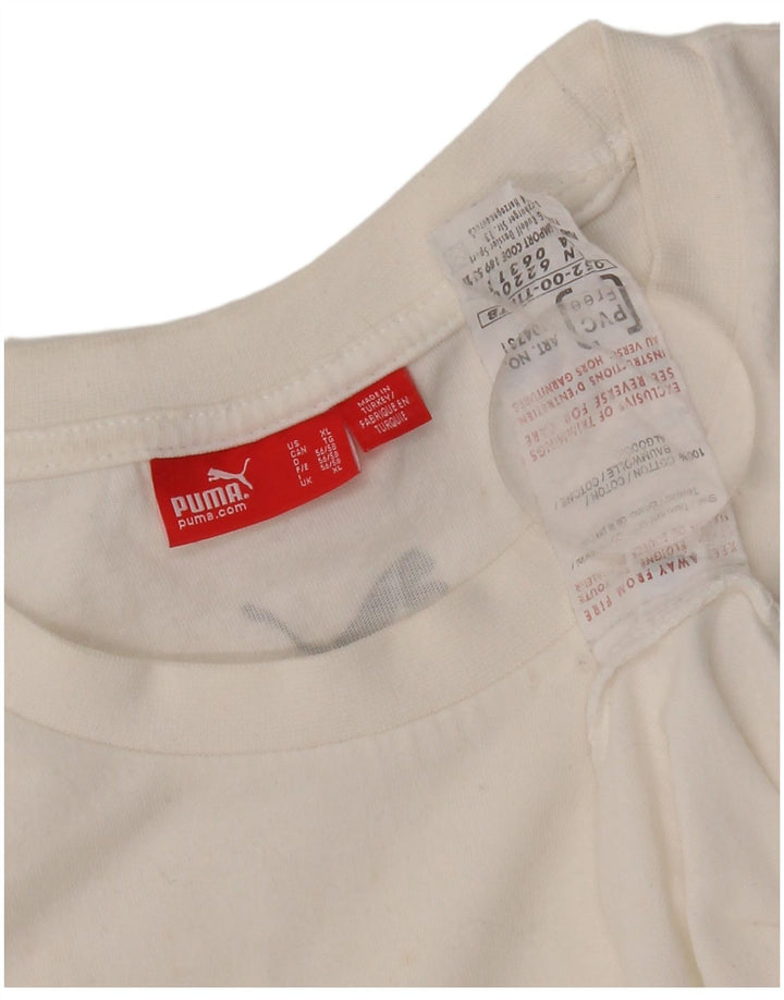 Puma Mens Graphic Vest Top XL Algodão Branco