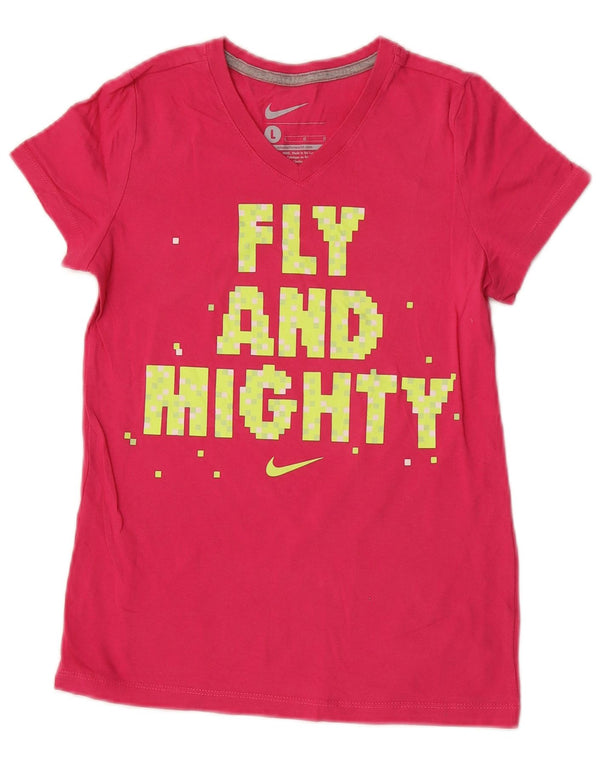 Camiseta Nike Girls Graphic Top 12-13 Anos Grande Rosa