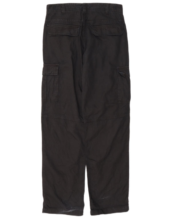 Calça cargo reta masculina Zara EU 40 médio W31 L32 algodão azul marinho