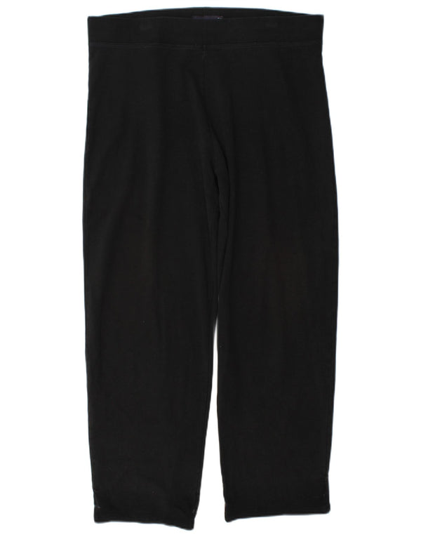 Leggings curtas femininas Marks & Spencer Reino Unido 16 grande algodão preto
