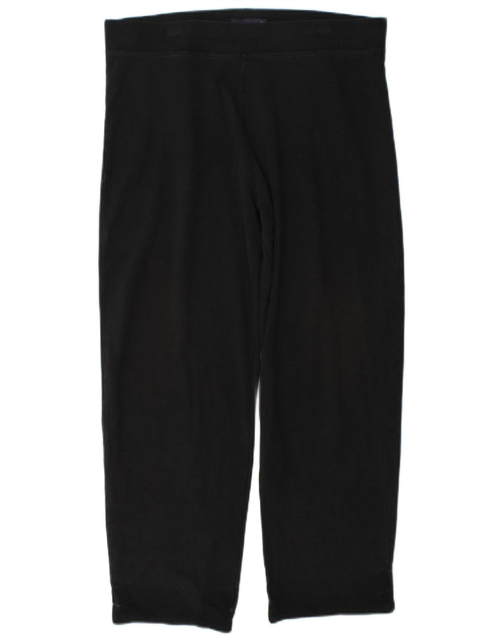 Leggings curtas femininas Marks & Spencer Reino Unido 16 grande algodão preto
