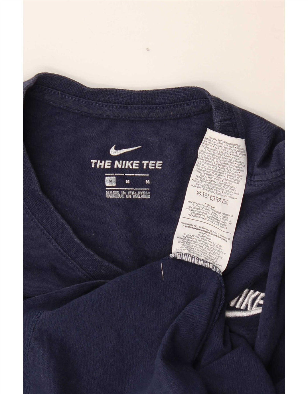 Camiseta masculina Nike Top médio algodão azul marinho
