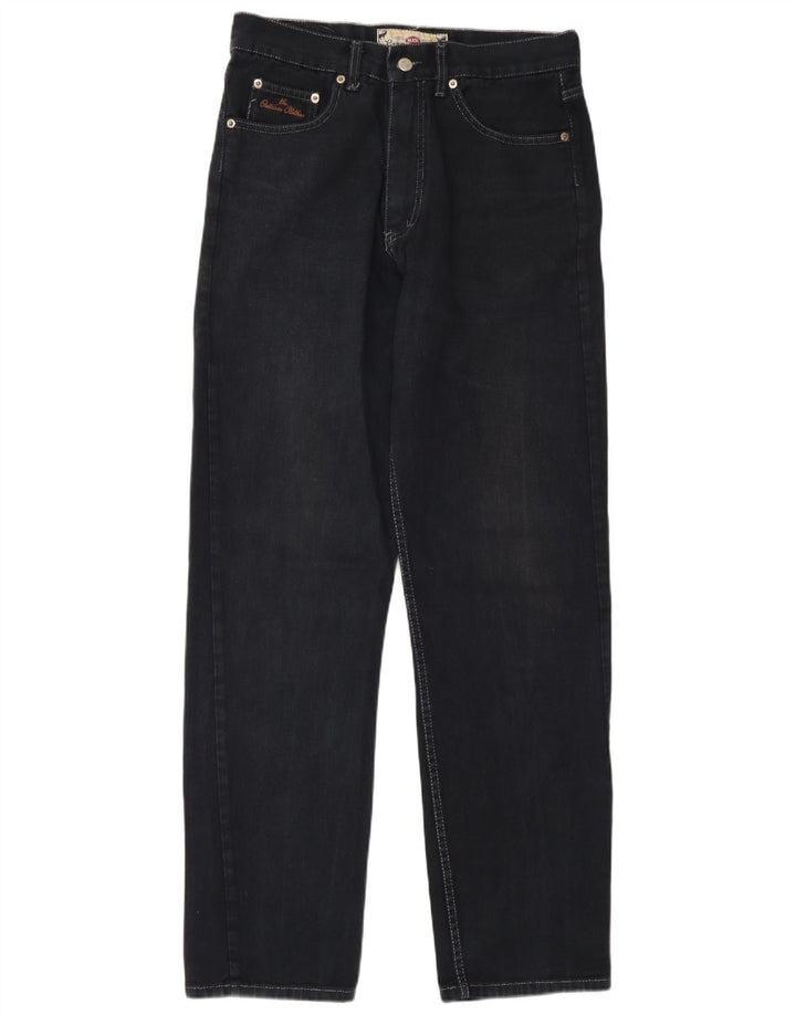 Mash Mens Straight Jeans IT 46 Pequeno W32 L32 Azul Marinho Algodão