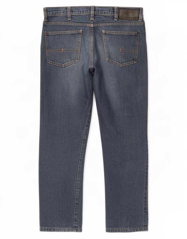 Calça jeans reta masculina Calvin Klein W36 L29 algodão azul