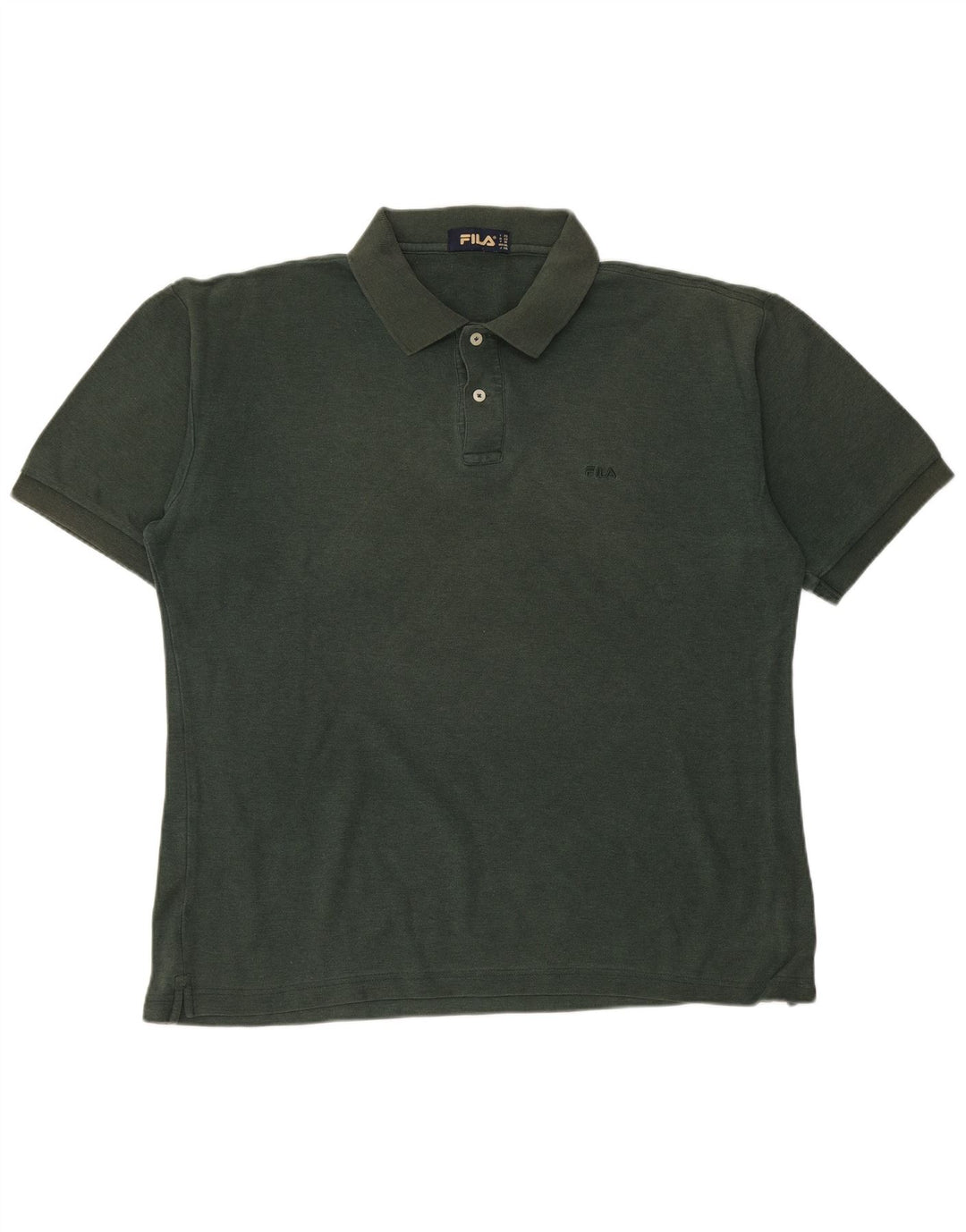 Camisa polo masculina FILA IT 52 grande algodão verde