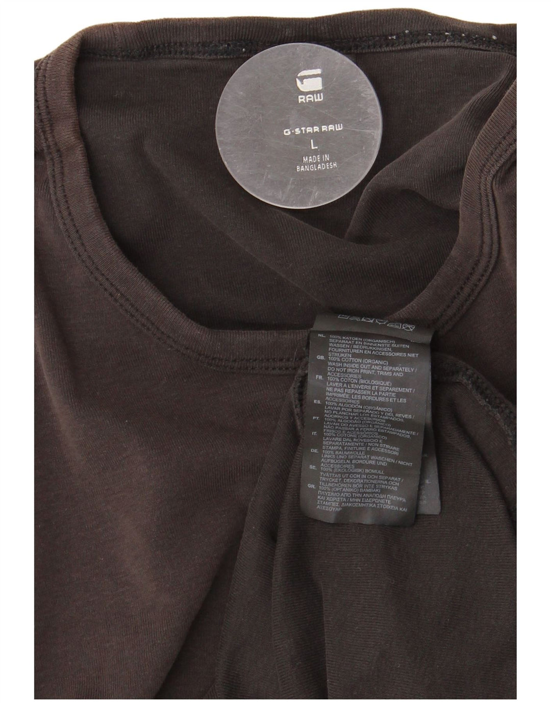 Camiseta masculina G-STAR grande algodão preto