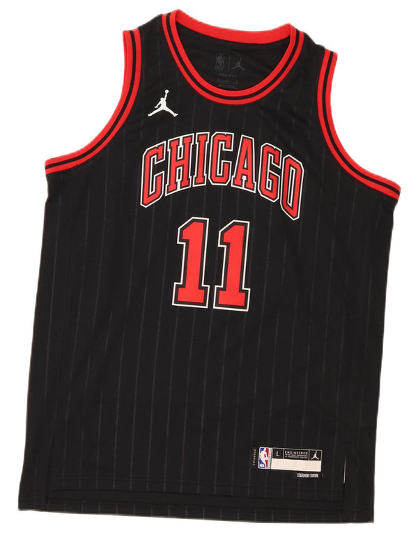 Camiseta gráfica Jordan Boys Chicago Bulls Top 14-15 anos grande preto