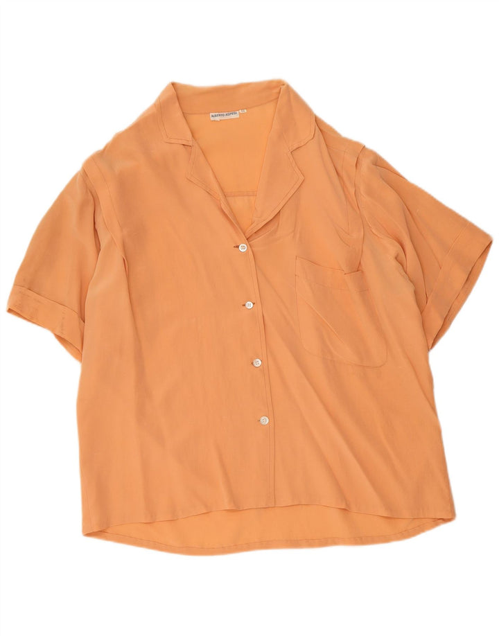 Camisa de manga curta feminina Alberto Aspesi IT 44 médio laranja