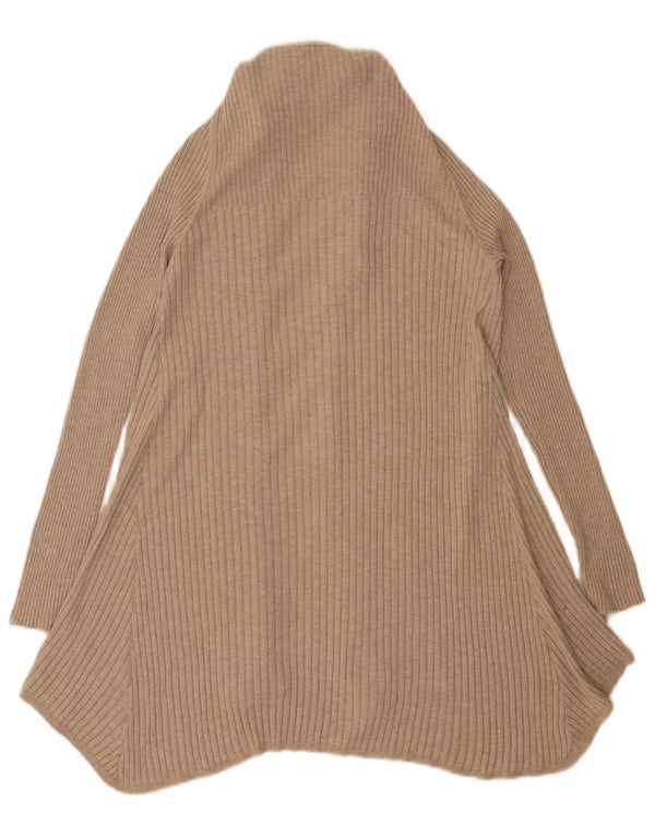 Marks & Spencer Suéter feminino Longline Open Cardigan Reino Unido 14 Médio Bege