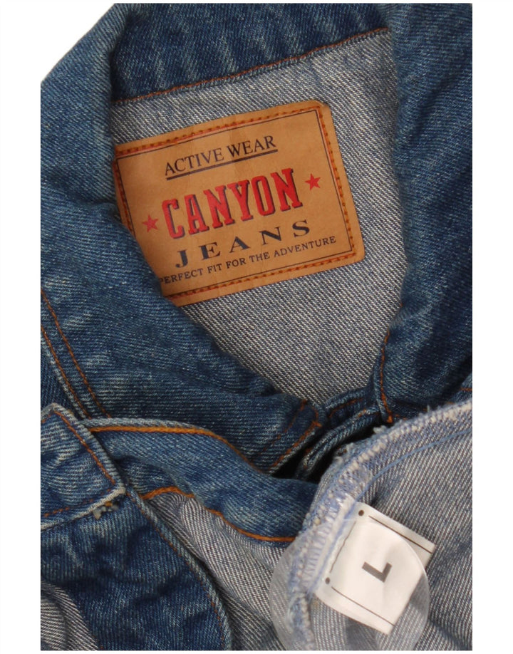 Jaqueta jeans masculina CANYON UK 40 grande algodão azul