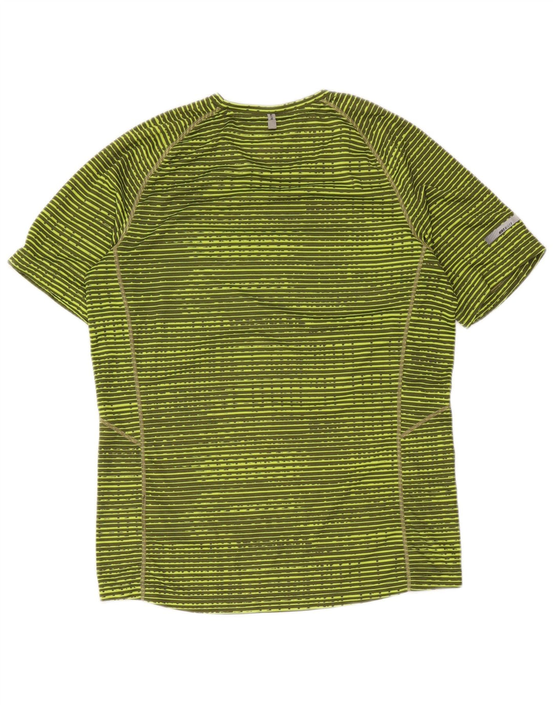 Camiseta feminina Nike Dri Fit Top UK 14 poliéster listrado verde médio