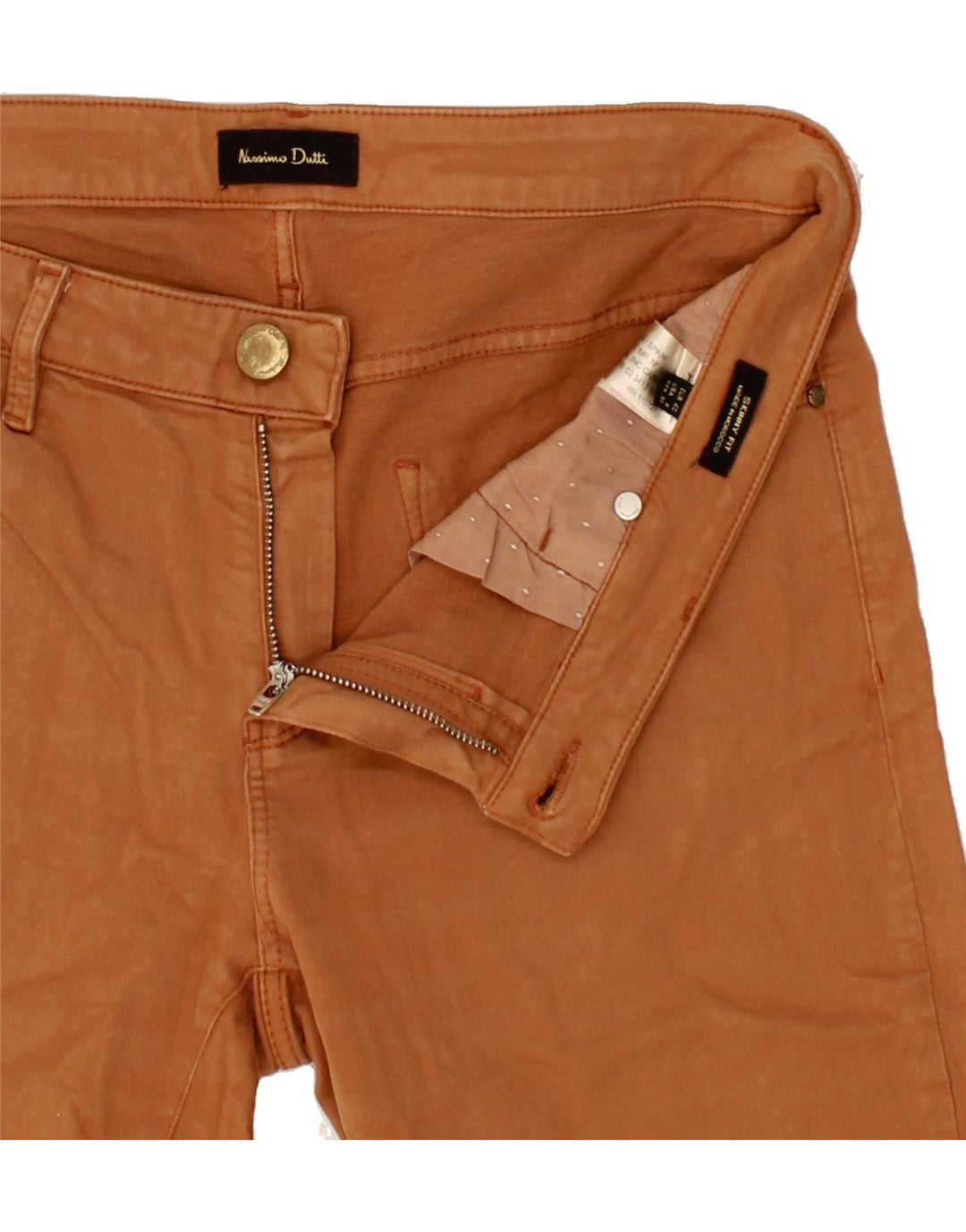 MASSIMO DUTTI Womens Skinny Casual Trousers EU 40 Medium W30 L30 Brown Vintage Massimo Dutti and Second-Hand Massimo Dutti from Messina Hembry 