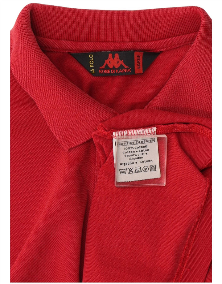 Camisa polo masculina Kappa grande algodão vermelho