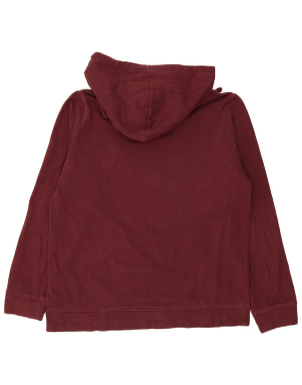 Vans feminino gráfico moletom com capuz UK 16 grande algodão borgonha