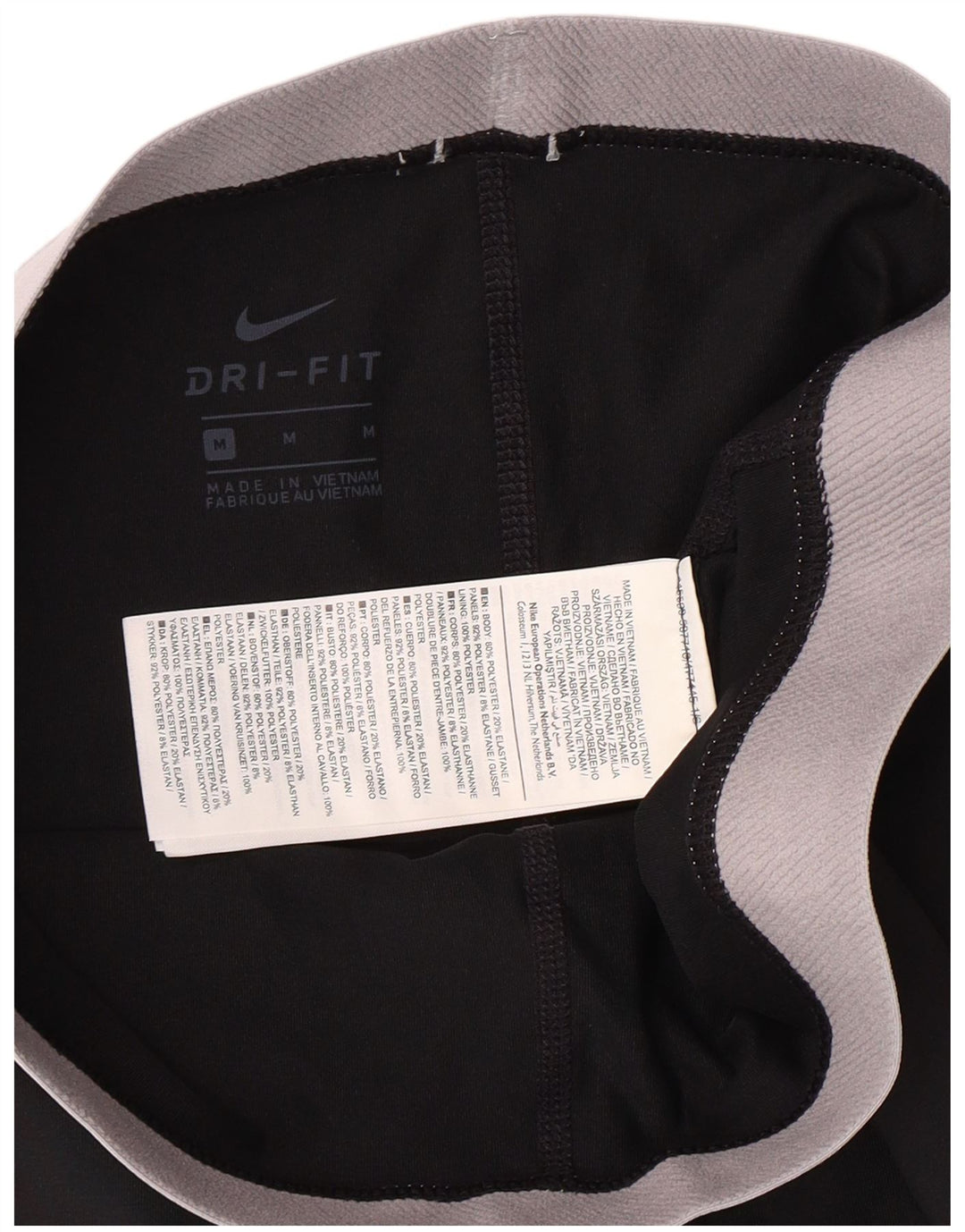 Nike Womens Dri Fit Leggings UK 14 Médio Preto Poliéster Esportes