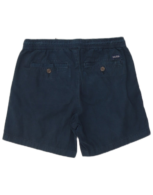 Shorts chino masculino Jack Wills Garment tingido pequeno W29 algodão azul marinho