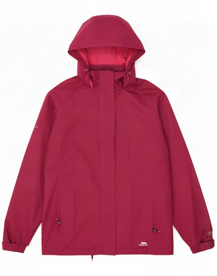 Trespass Jaqueta de chuva feminina com capuz Reino Unido 14 poliéster rosa médio