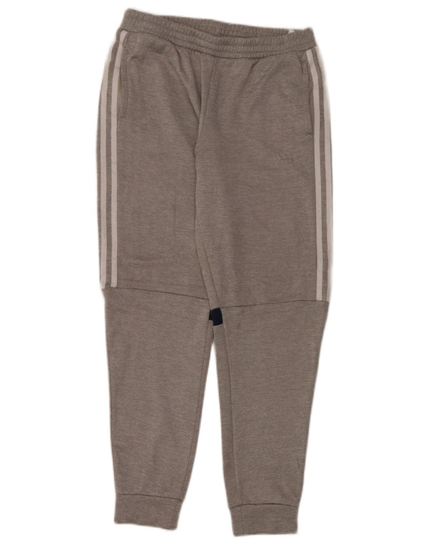 Adidas meninos calças de treino joggers 14-15 anos cinza colorblock algodão