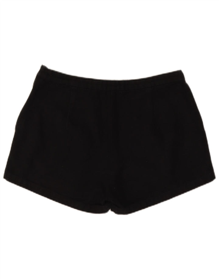 Shorts Chino feminino vintage gráfico grande W30 algodão preto