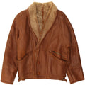 Jaqueta masculina VINTAGE Shearling UK 42 XL marrom
