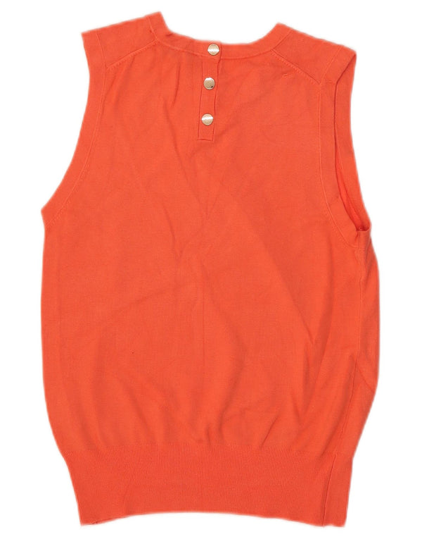 Zara Womens Vest Tank Top UK 10 Pequeno Laranja