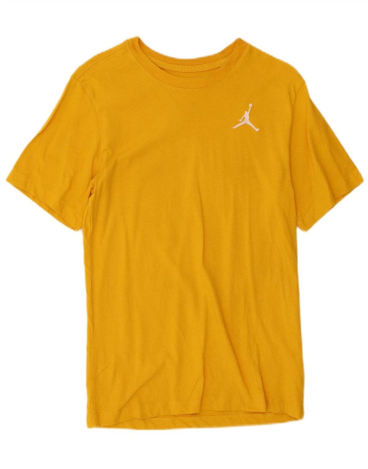 JORDAN Camiseta masculina top pequeno algodão amarelo