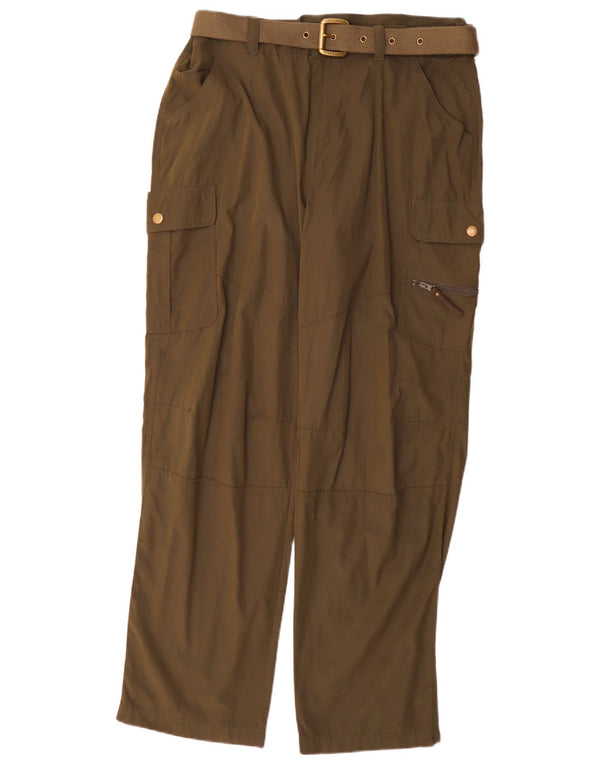 Calça cargo masculina Hubertus Loose Fit W34 L13 algodão verde