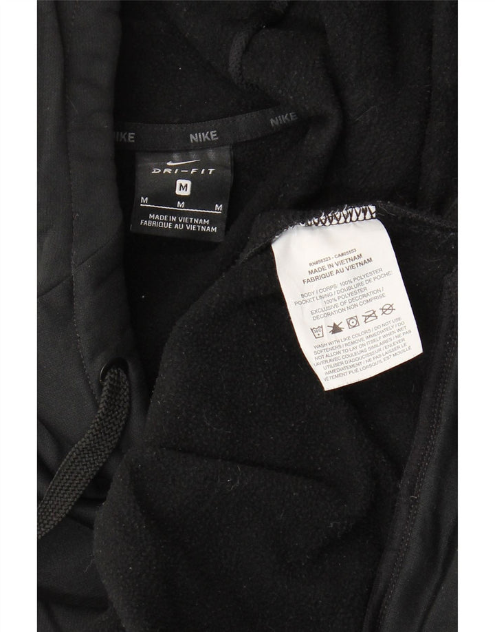 Suéter Nike masculino Dri Fit Graphic com capuz médio preto poliéster