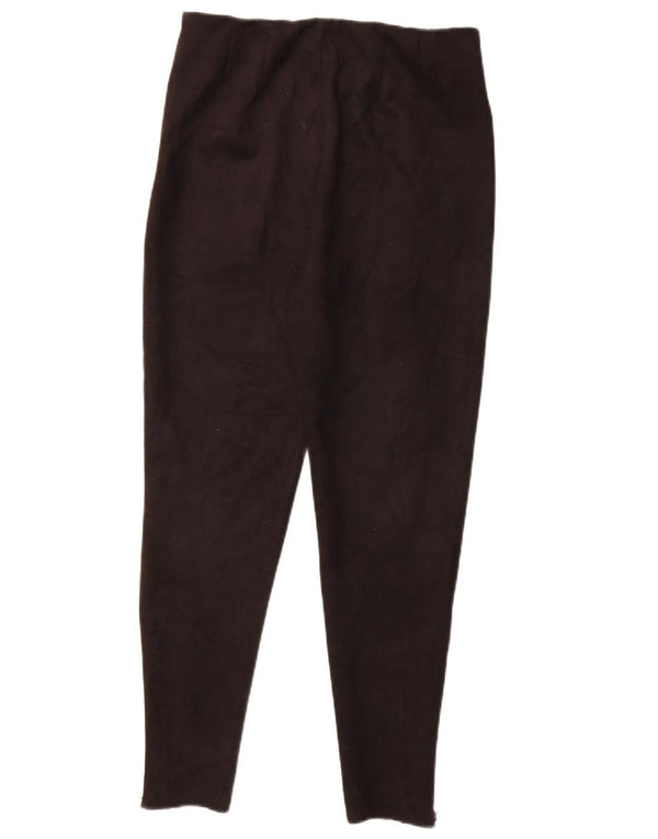 Leggings femininos Zara UK 14 poliéster preto grande