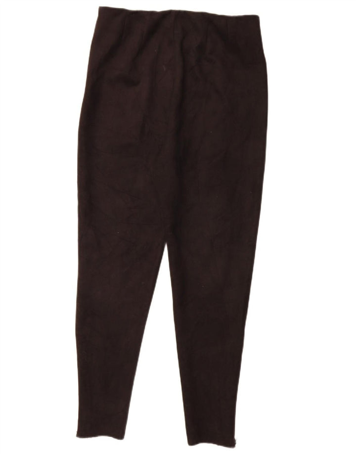 Leggings femininos Zara UK 14 poliéster preto grande